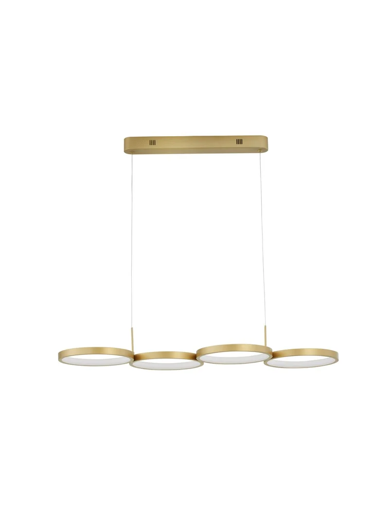 B-Ware Nova Luce Hängeleuchte Hängelampe MAGNUS LED Messing Warmweiß dimmbar 41 W Lampe