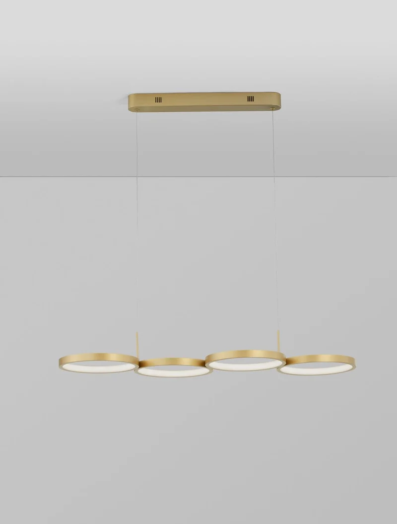 B-Ware Nova Luce Hängeleuchte Hängelampe MAGNUS LED Messing Warmweiß dimmbar 41 W Lampe