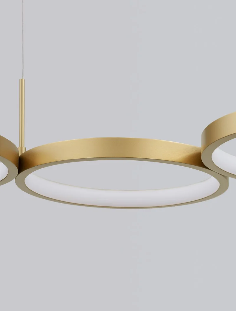 B-Ware Nova Luce Hängeleuchte Hängelampe MAGNUS LED Messing Warmweiß dimmbar 41 W Lampe