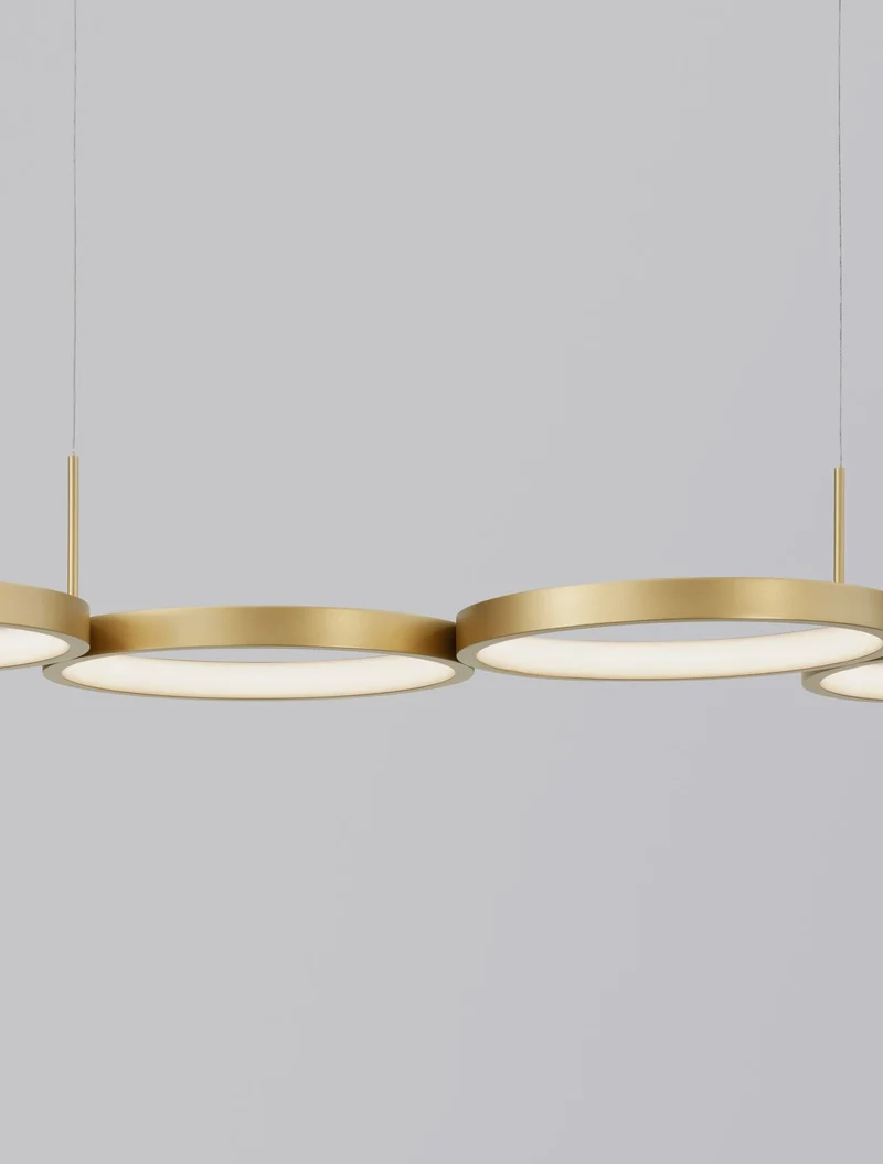 B-Ware Nova Luce Hängeleuchte Hängelampe MAGNUS LED Messing Warmweiß dimmbar 41 W Lampe