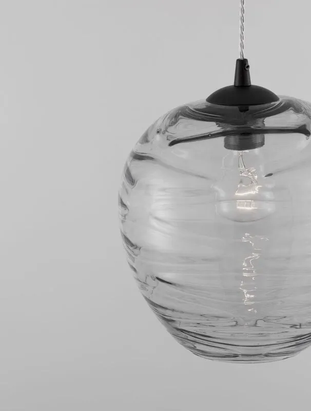 B-Ware Nova Luce Pendelleuchte Hängeleuchte EVLEEN Schwarz Metall Glas E27 LED 120 cm
