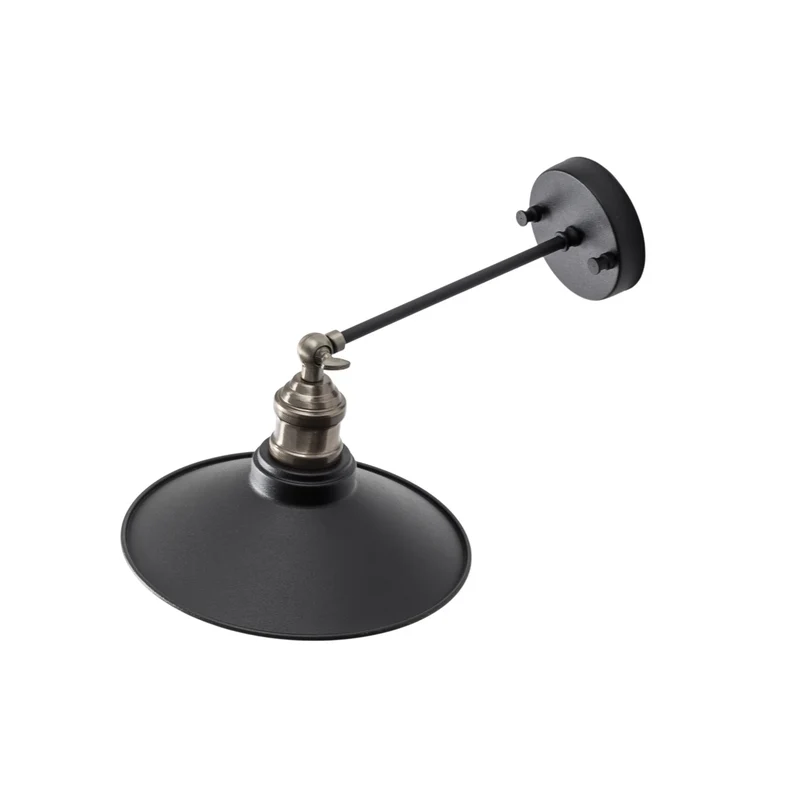 B-Ware Opviq Wandleuchte Wandlampe Saglam schwarz gold konisch Eisen E27 LED Lampe