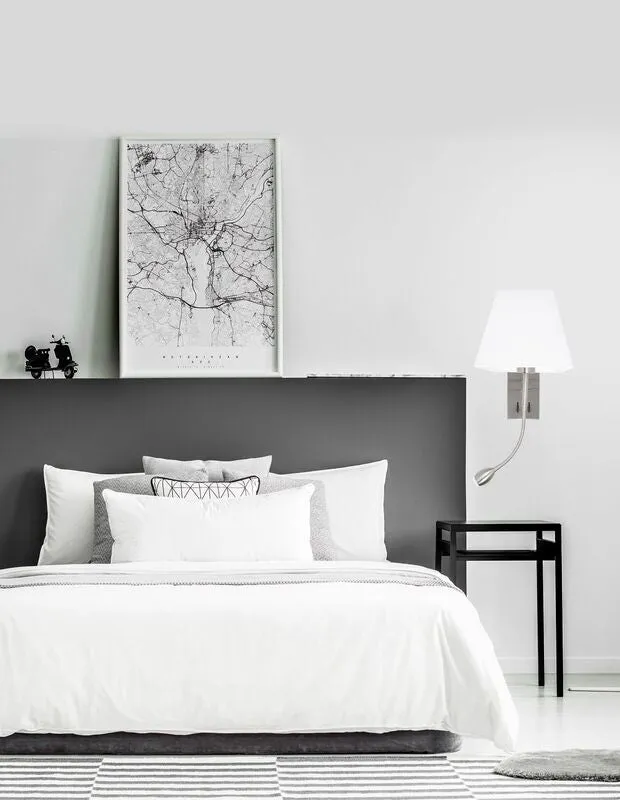 B-Ware Nova Luce Wandleuchte Wandlampe VALENCIA LED E27 Chrom Warmweiß mit Leselampe 3W