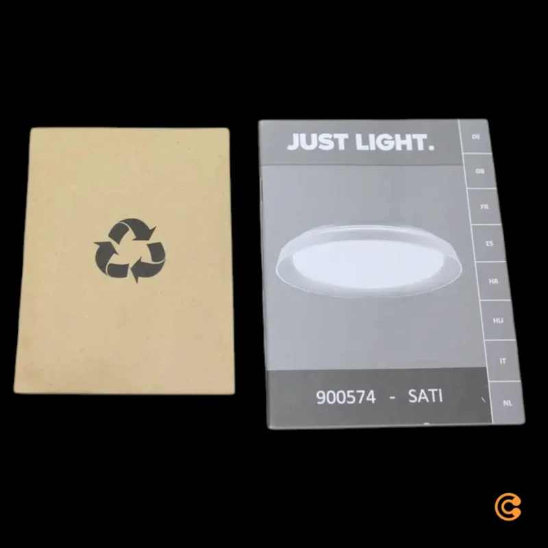 B-Ware JUST LIGHT Deckenleuchte Deckenlampe LED SATI Kunststoff weiss messing dimmbar