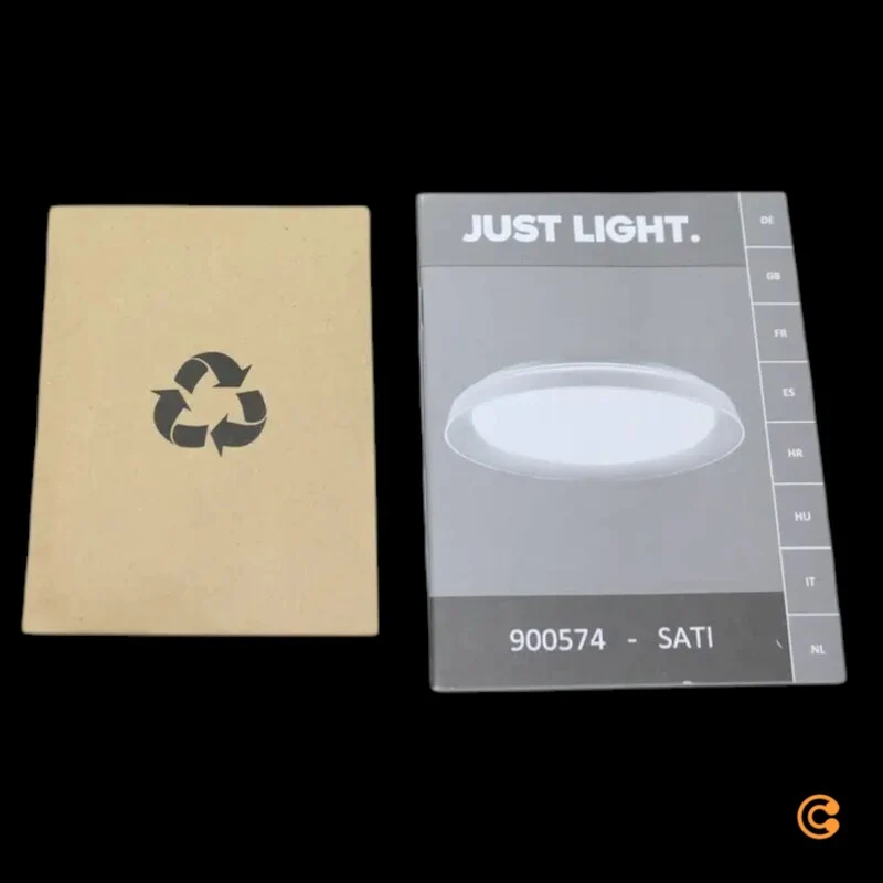 B-Ware JUST LIGHT Deckenleuchte Deckenlampe LED SATI Kunststoff weiss messing dimmbar