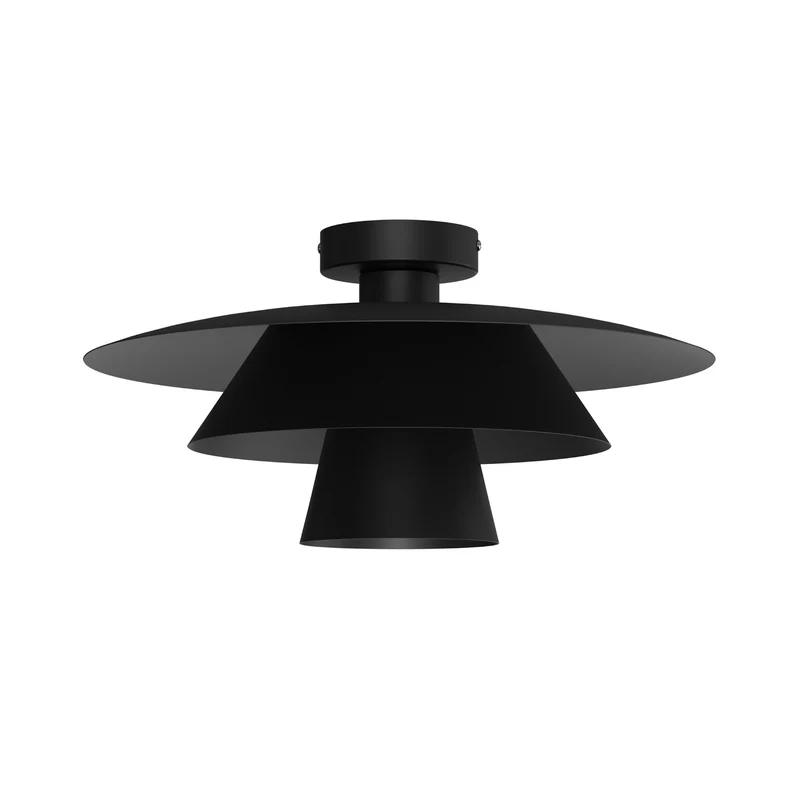 B-Ware Deckenleuchte Plato Lampe schwarz Stahl Ø 38 cm E27 LED Deckelampe Leuchte innen
