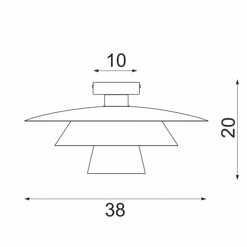 B-Ware Deckenleuchte Plato Lampe schwarz Stahl Ø 38 cm E27 LED Deckelampe Leuchte innen