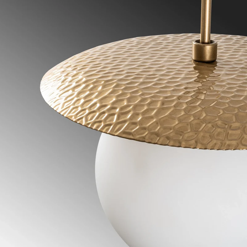 B-Ware Anemon Hängeleuchte Pendelleuchte Glas gold E27 Glasleuchte Deckenleuchte