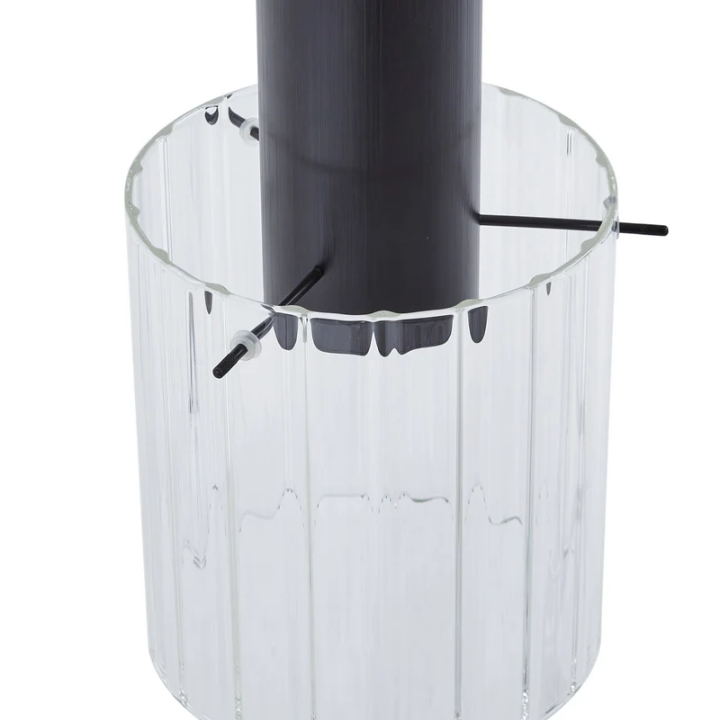 B-Ware Lucande Hängeleuchte Pendelleuchte Eirian schwarz Glas 3-flammig Ø 40 cm140