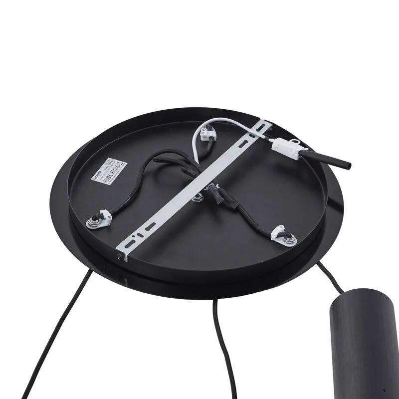 B-Ware Lucande Hängeleuchte Pendelleuchte Eirian schwarz Glas 3-flammig Ø 40 cm140
