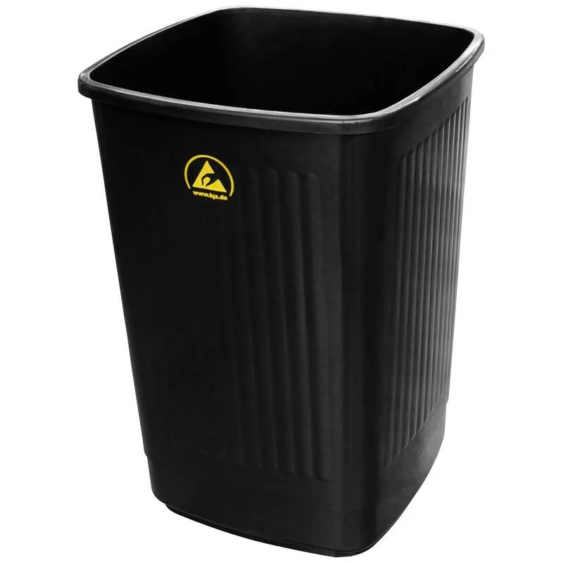 B-Ware BJZ A-34058 ESD Papierkorb Abfallbehälter Mülleimer 50l Kunststoff Schwarz 1 St