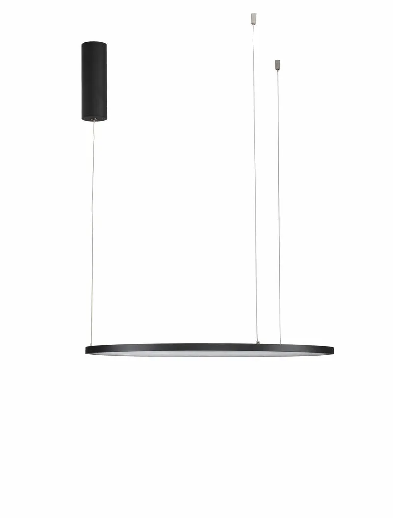 B-Ware Nova Luce Pendelleuchte Hängeleuchte LED TARQUIN Schwarz Warmweiß dimmbar 60 cm