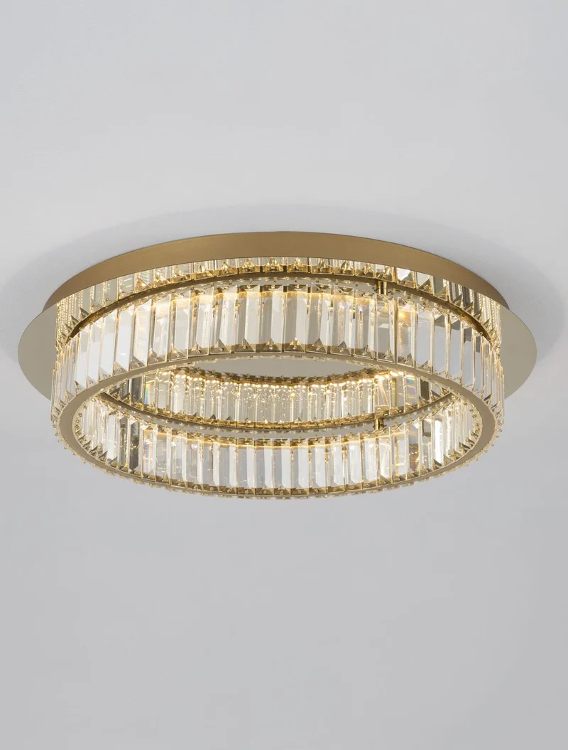 B-Ware Nova Luce Deckenleuchte Deckenlampe LED Aurelia Gold dimmbar Neutralweiß 60 cm