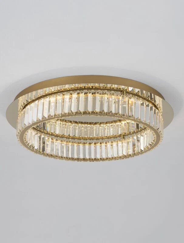 B-Ware Nova Luce Deckenleuchte Deckenlampe LED Aurelia Gold dimmbar Neutralweiß 60 cm