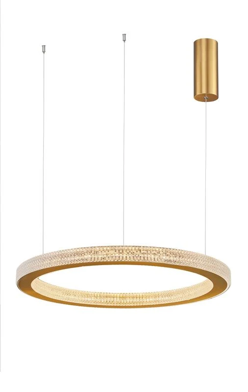 B-Ware Nova Luce Pendelleuchte Hängeleuchte FIORE LED Gold Warmweiß dimmbar 60 cm 60 W