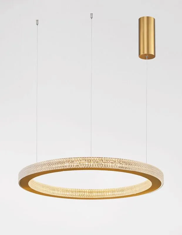 B-Ware Nova Luce Pendelleuchte Hängeleuchte FIORE LED Gold Warmweiß dimmbar 60 cm 60 W