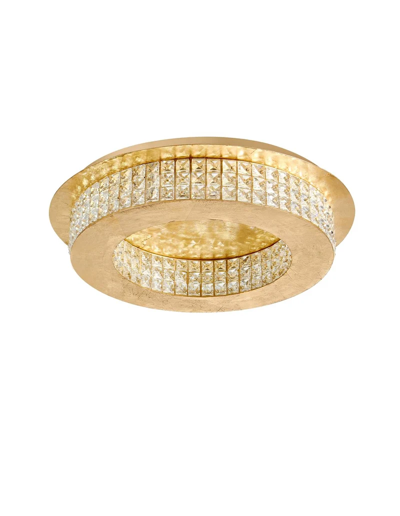 B-Ware Nova Luce Deckenleuchte Deckenlampe ZEFFARI LED Blattgold Neutralweiß 40 W 50 cm