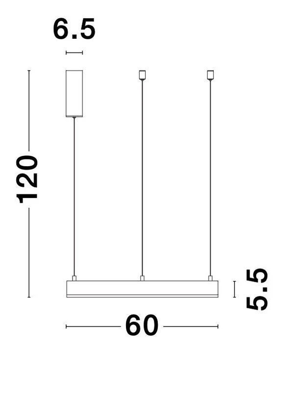B-Ware Nova Luce Pendelleuchte Hängeleuchte LED Messing Warmweiß dimmbar MOTIF 60cm 40W