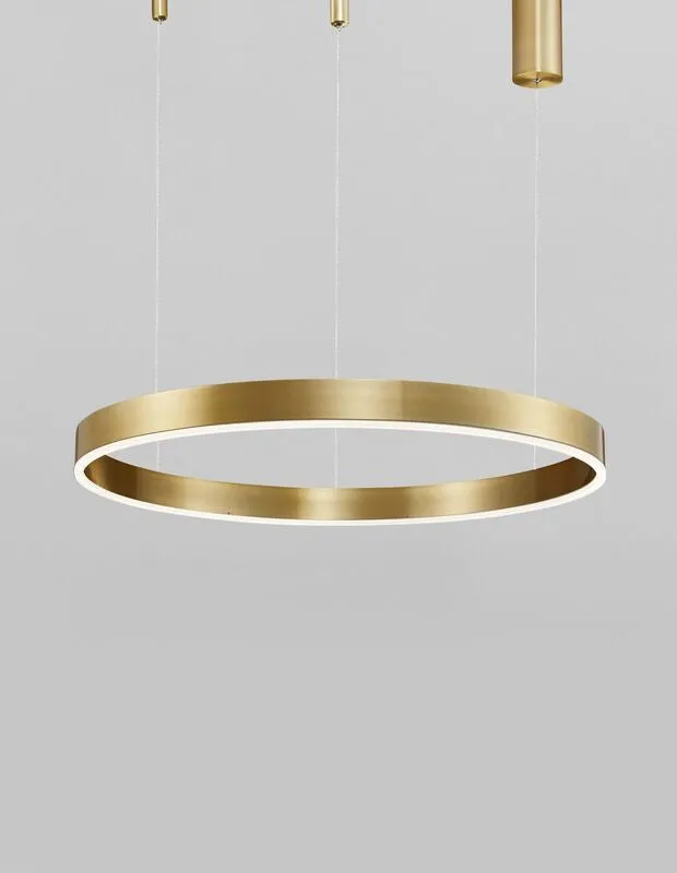 B-Ware Nova Luce Pendelleuchte Hängeleuchte LED Messing Warmweiß dimmbar MOTIF 60cm 40W