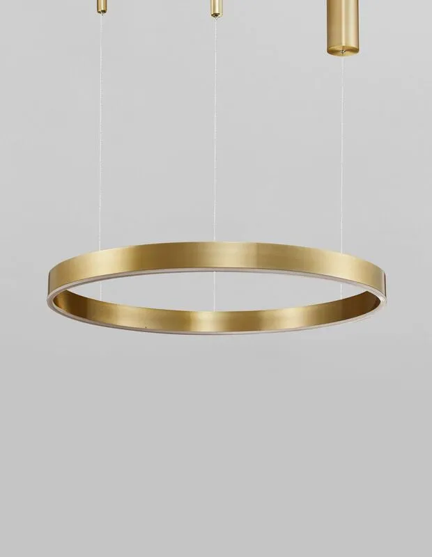 B-Ware Nova Luce Pendelleuchte Hängeleuchte LED Messing Warmweiß dimmbar MOTIF 60cm 40W