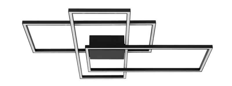 B-Ware Nova Luce Deckenleuchte Deckenlampe LED Schwarz Warmweiß dimmbar BILBAO