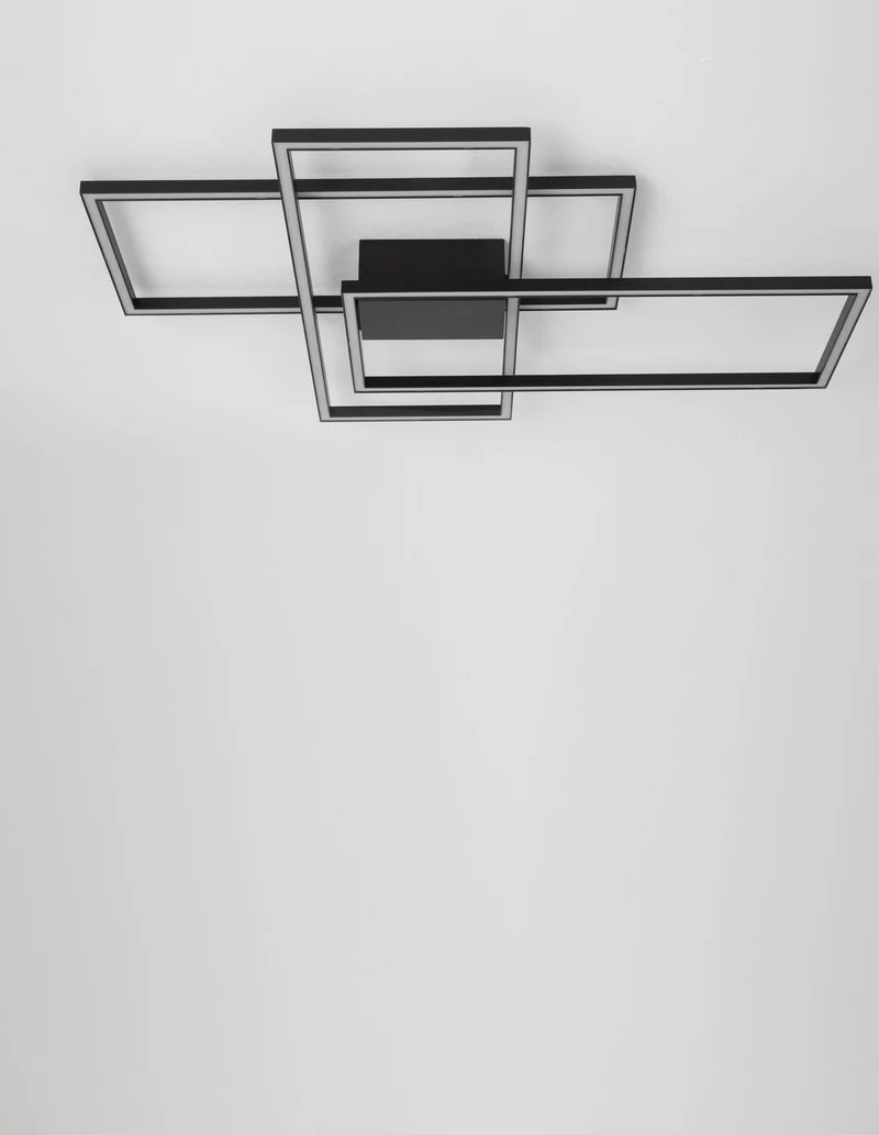 B-Ware Nova Luce Deckenleuchte Deckenlampe LED Schwarz Warmweiß dimmbar BILBAO