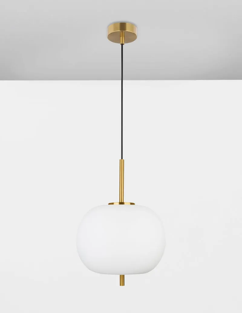 B-Ware Nova Luce Pendelleuchte Hängeleuchte LATO E27 LED Gold Glas Metall dimmbar 30 cm