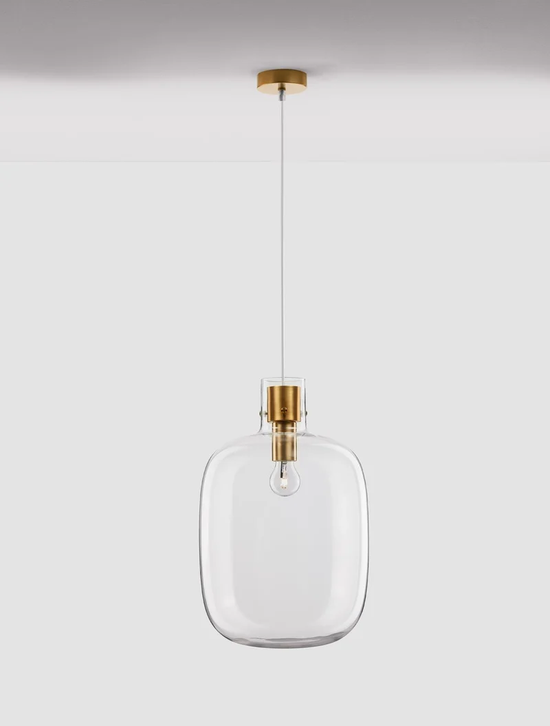 B-Ware Nova Luce Pendelleuchte Hängeleuchte CINZIA E27 LED Gold dimmbar Lampe Ø 30 cm