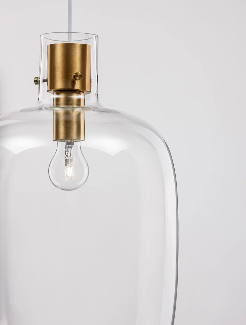 B-Ware Nova Luce Pendelleuchte Hängeleuchte CINZIA E27 LED Gold dimmbar Lampe Ø 30 cm