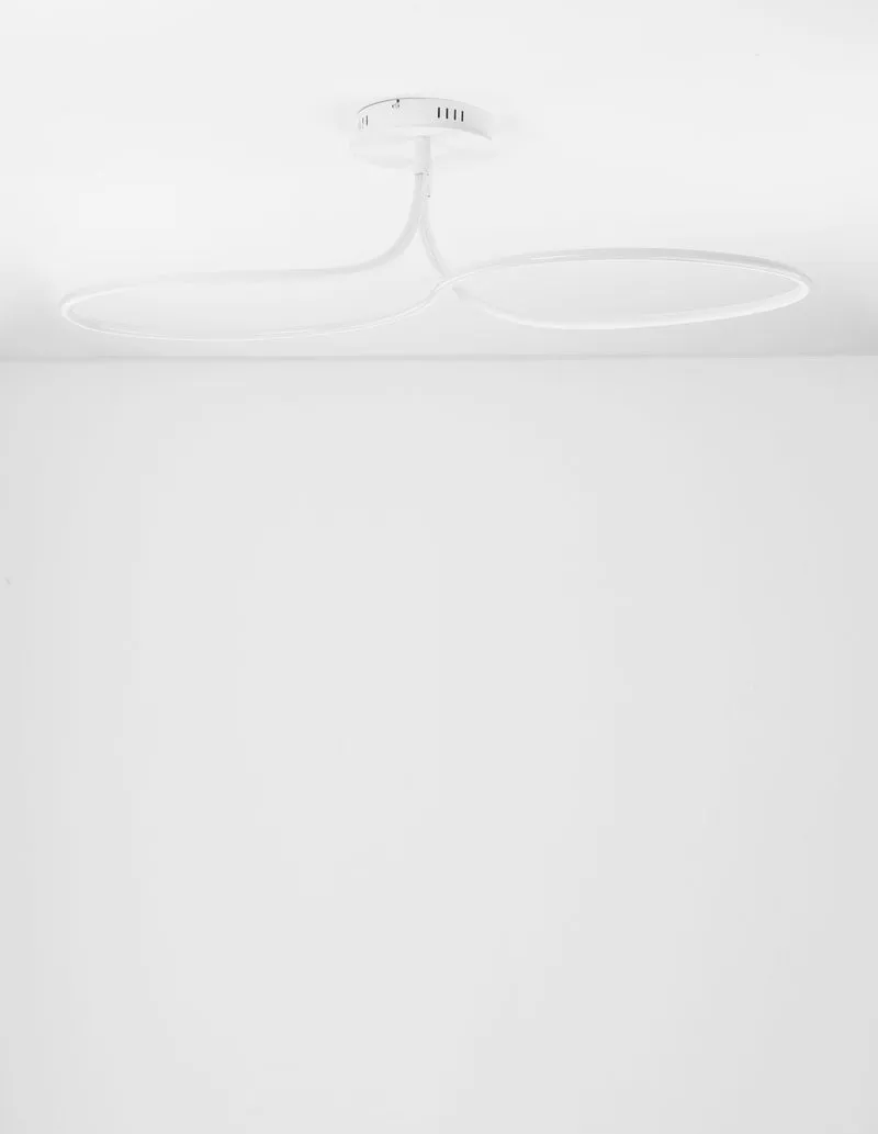 B-Ware Nova Luce Deckenleuchte Deckenlampe FUNGO LED Lampe Weiß Warmweiß Dimmbar 47 W