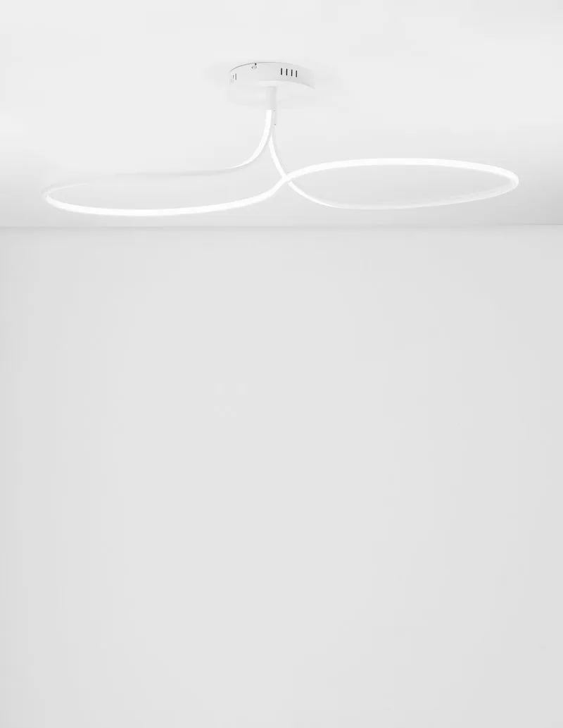 B-Ware Nova Luce Deckenleuchte Deckenlampe FUNGO LED Lampe Weiß Warmweiß Dimmbar 47 W