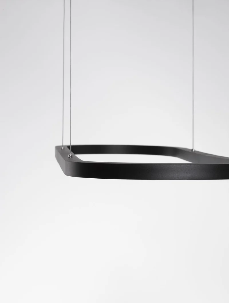 B-Ware Nova Luce Pendelleuchte Hängelampe CUPPE LED Schwarz Warmweiß dimmbar 120 cm 56W