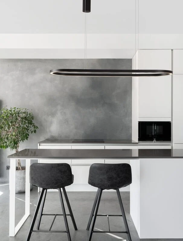 B-Ware Nova Luce Pendelleuchte Hängelampe CUPPE LED Schwarz Warmweiß dimmbar 120 cm 56W