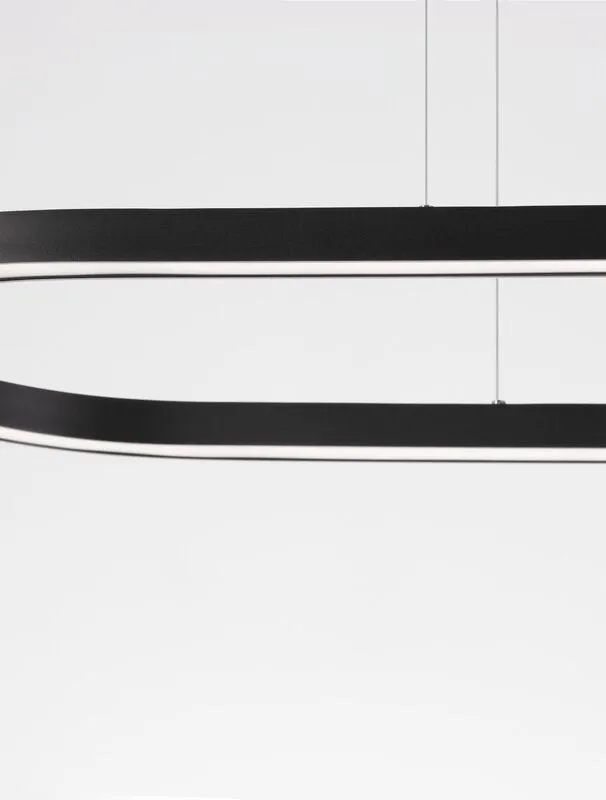 B-Ware Nova Luce Pendelleuchte Hängelampe CUPPE LED Schwarz Warmweiß dimmbar 120 cm 317