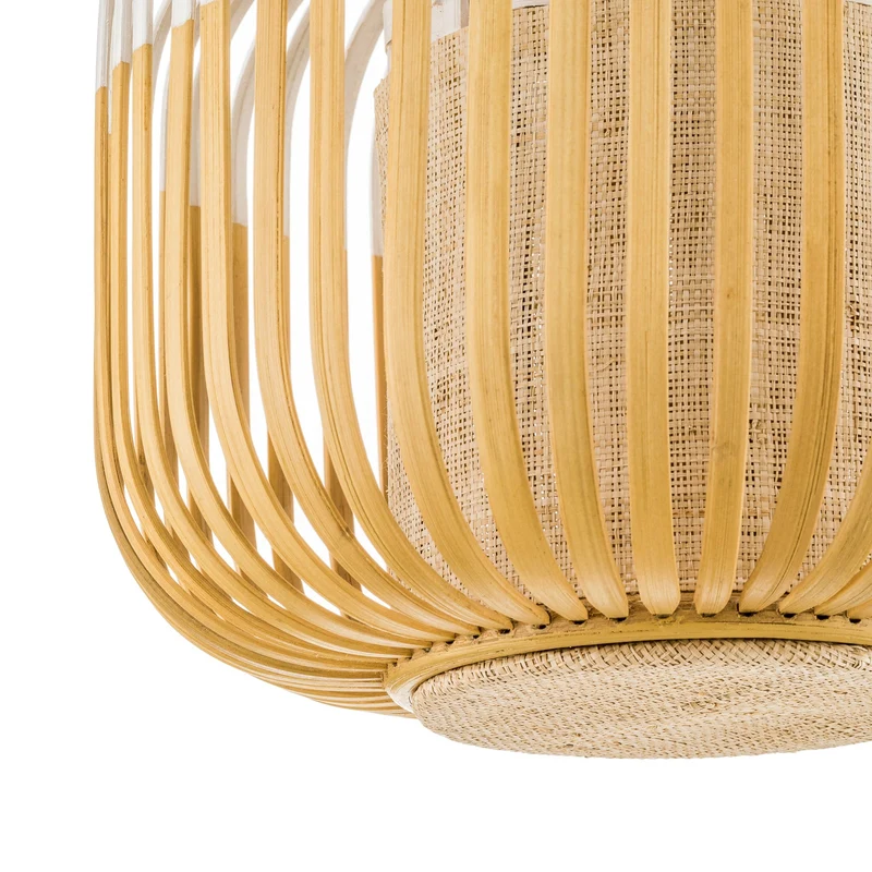 B-Ware Forestier Pendellampe Hängeleuchte Bamboo XS weiß Bambus E27 LED Leuchte Ø 27 cm