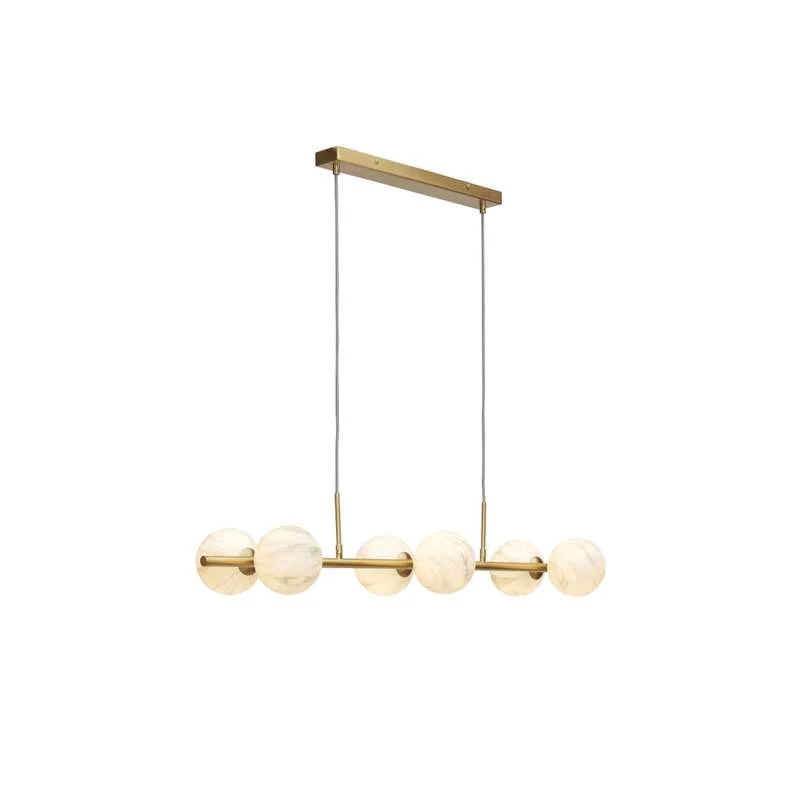 B-Ware It's about RoMi Hängeleuchte Pendelleuchte Carrara Globus Glas Gold 6-flammig