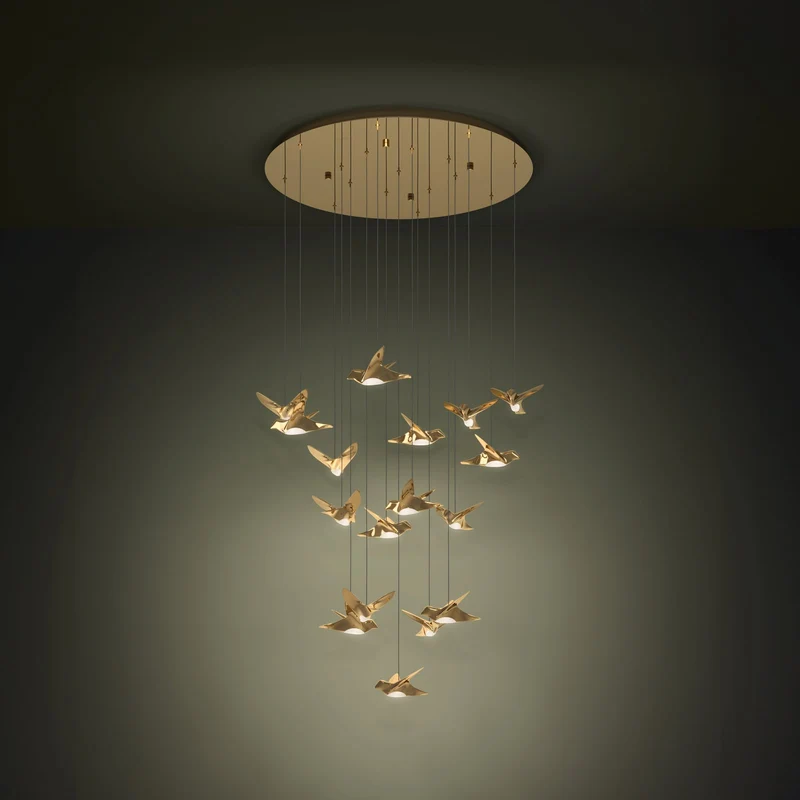 B-Ware EGLO Stars of Light Pendelleuchte Hängeleuchte LED Paratebueno messing 17-flg