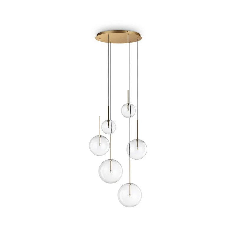 B-Ware Ideal Lux Hängelampe Pendelleuchte Lampe messing Glas Metall Equinoxe