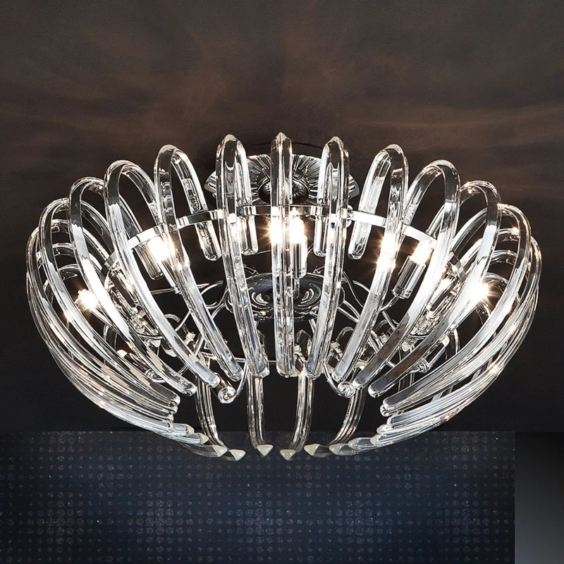 B-Ware Schuller Valencia Deckenleuchte Lampe Ariadna Kristall klar chrom transparent