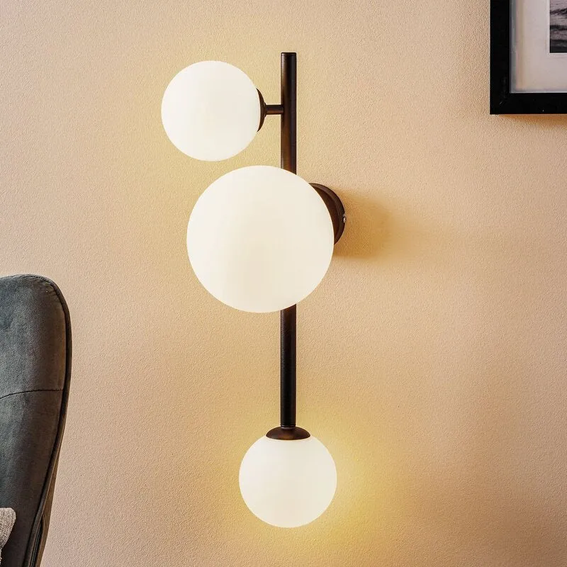 B-Ware Euluna Wandleuchte Dione Wandlampe Lampe Leuchte Wohnzimmer 3 flammig schwarz