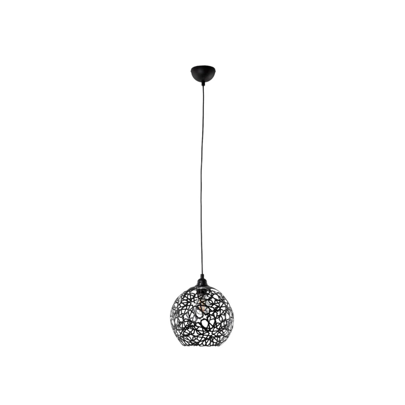 B-Ware Opviq Fellini Hängelampe Pendelleuchte MR-785 Lampe 1-flammig Ø 25cm schwarz