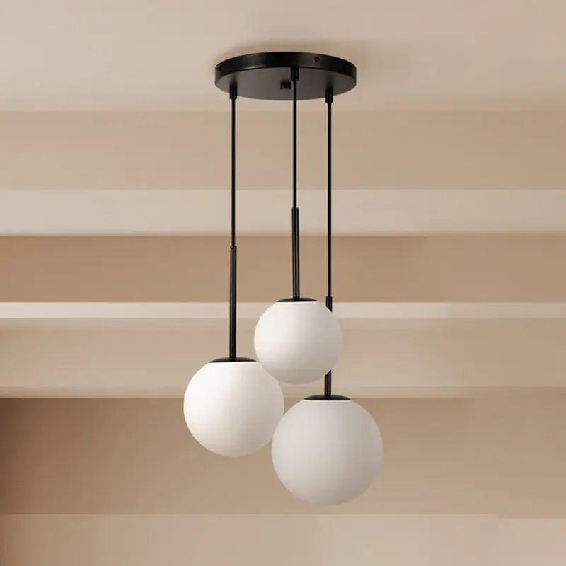 B-Ware Maytoni Hängelampe Pendelleuchte Basic Glas schwarz Ø40cm 3-flg Beleuchtung