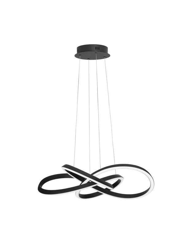 B-Ware Nova Luce Pendelleuchte Hängeleuchte AMARA LED Lampe Schwarz Warmweiß dimmbar