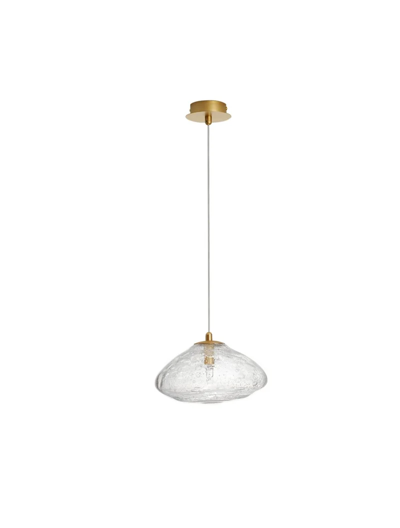 B-Ware Nova Luce Pendelleuchte Hängeleuchte KING G9 LED Gold dimmbar Beleuchtung Glas