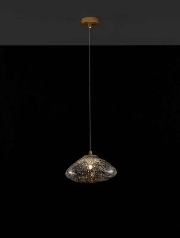 B-Ware Nova Luce Pendelleuchte Hängeleuchte KING G9 LED Gold dimmbar Beleuchtung Glas