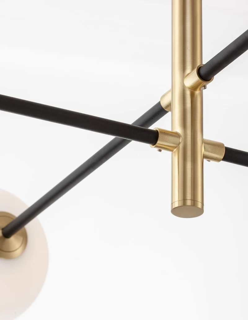 B-Ware Nova Luce Pendelleuchte Hängeleuchte VITRA Gold Glas dimmbar 6-flammig G9 LED