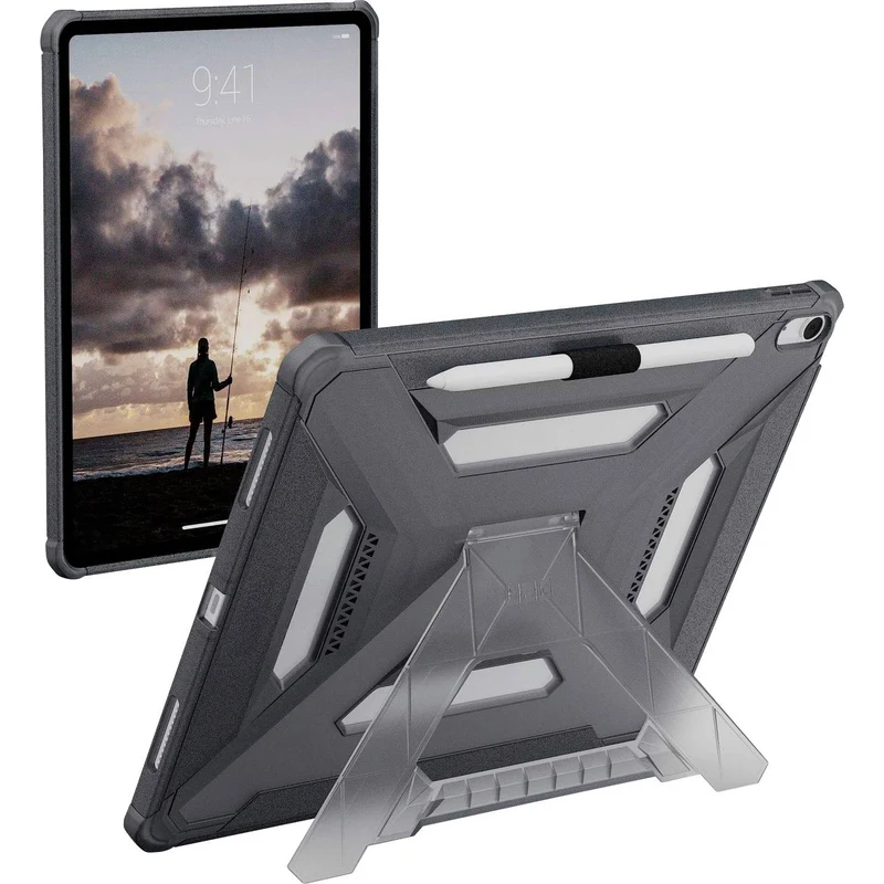 B-Ware UAG Tablet Hülle Cover Apple iPad Air 13 Grau Schutzhülle Case Scout Plus