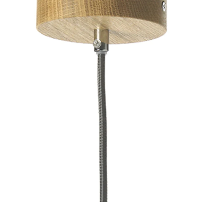 B-Ware Hängeleuchte Pendelleuchte OHANA Opalglas Lampe Glas Eiche weiß 40 cm E27 LED