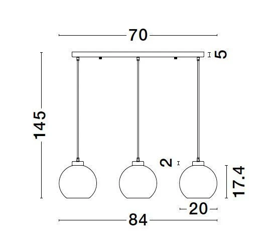 B-Ware Pendelleuchte Hängeleuchte Nova Luce PALMER E27 LED dimmbar Glas SIEHE TEXT/FOTO