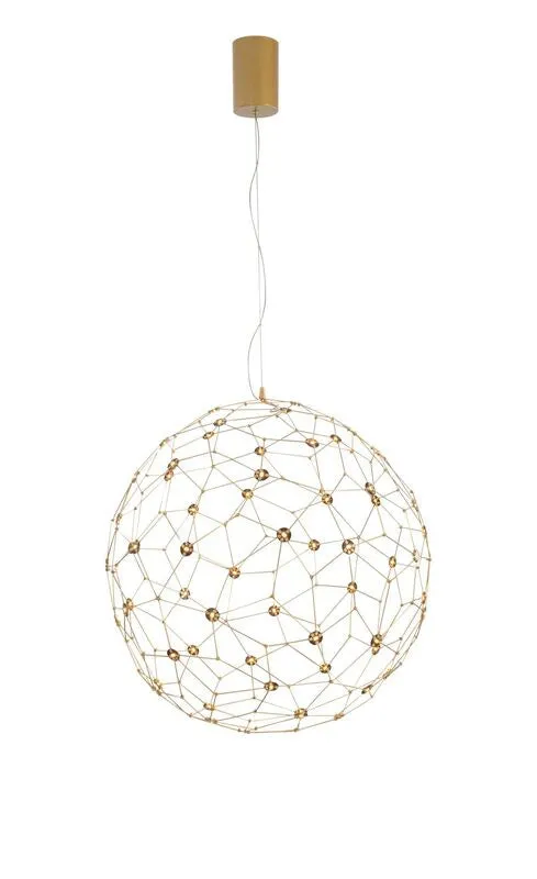 B-Ware Nova Luce Pendelleuchte Hängeleuchte LED SOLE Gold Warmweiß Metall 60 cm 21,6 W